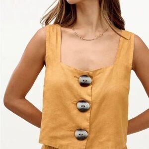 ~Mary Lawless Lee x Splendid Cross Back Linen Tank‎